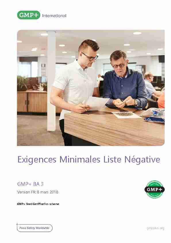 Exigences Minimales Liste Négative