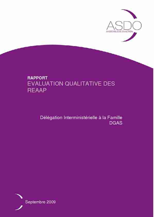 rapport - evaluation qualitative des reaap