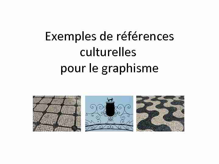 Exemples de références culturelles pour le graphisme