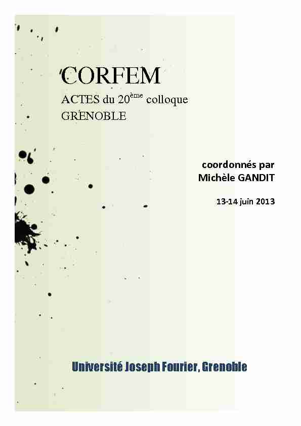 [PDF] CORFEM - Publimath