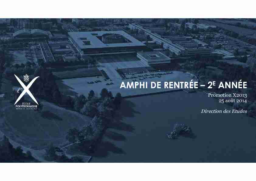AMPHI DE RENTRÉE – 2E ANNÉE