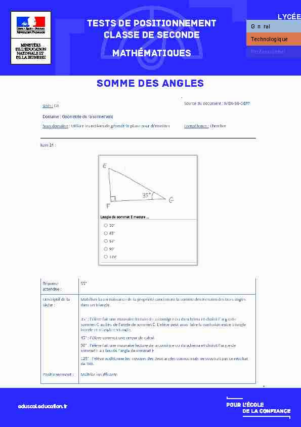 Somme des angles