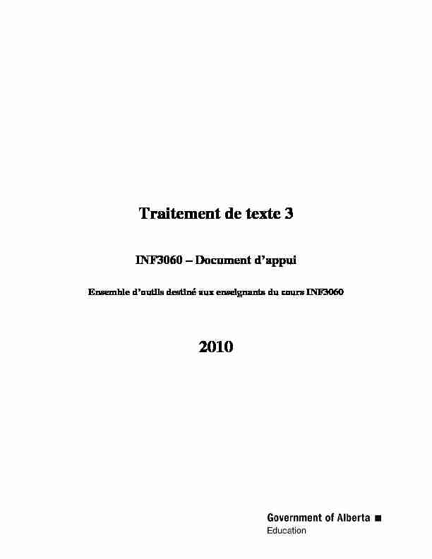 INF3060 : Traitement de texte 3 – Document dappui