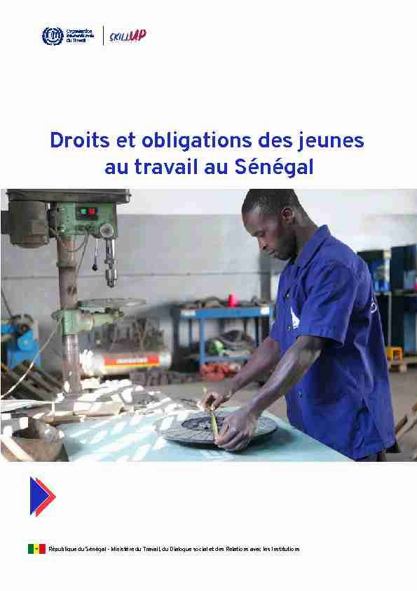 Droits et obligations des jeunes au travail au Sénégal