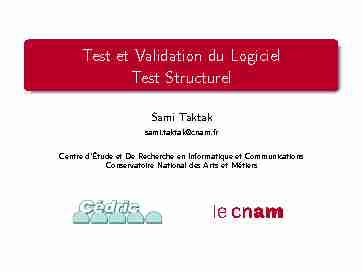 [PDF] Test et Validation du Logiciel Test Structurel - Cedric/CNAM