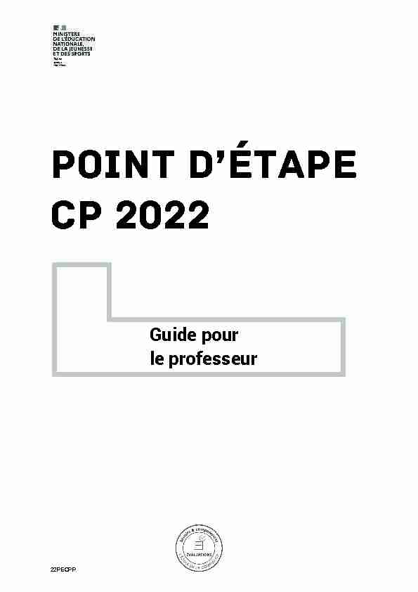 POINT DÉtape Cp 2022