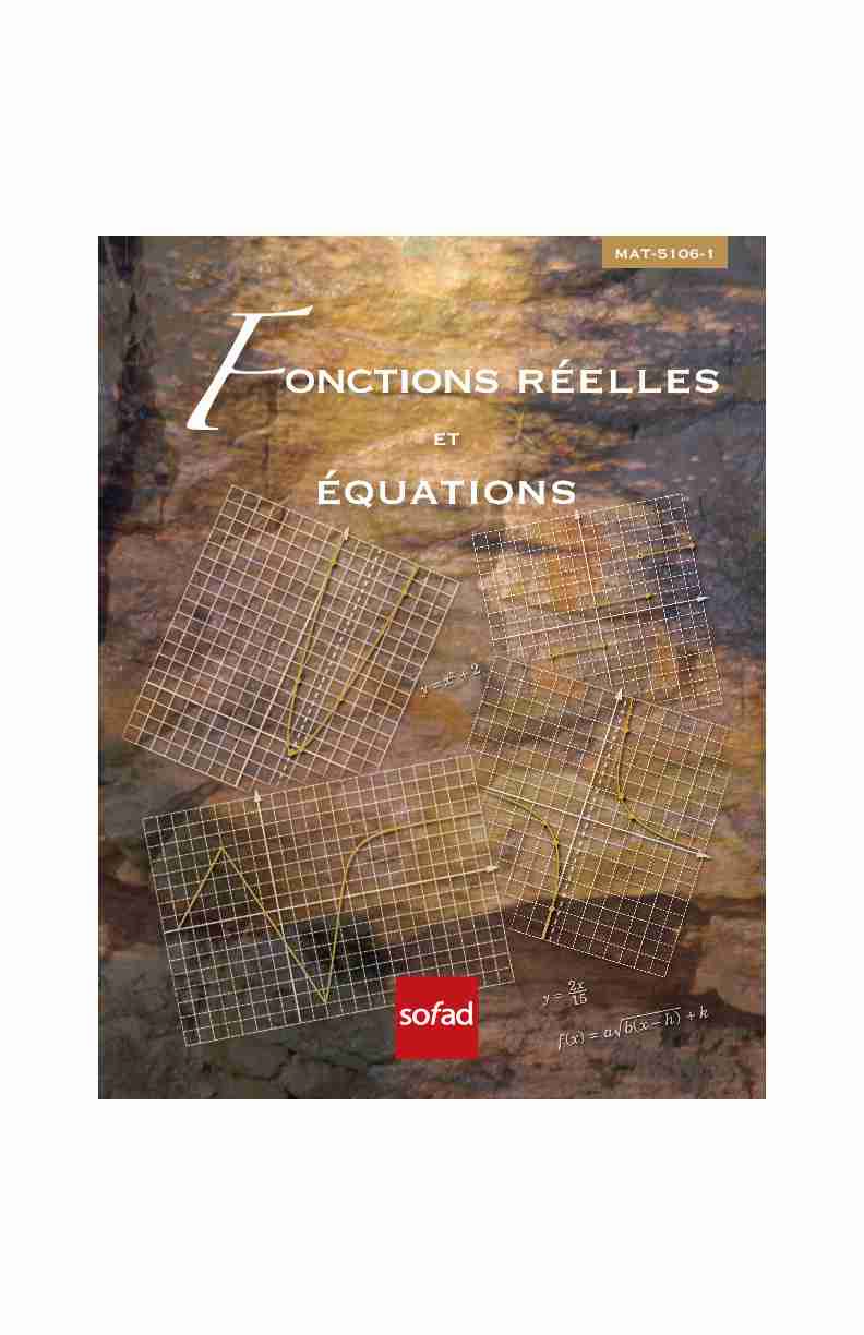 F onctions réelles équations