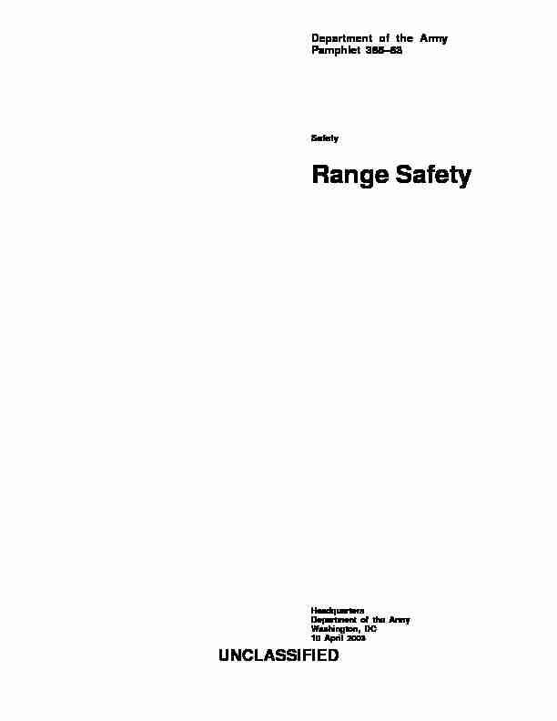 DA PAM 385-63 RANGE SAFETY