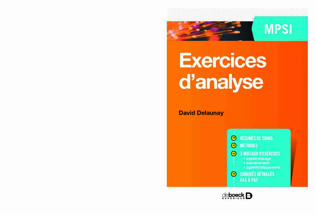 Exercices danalyse