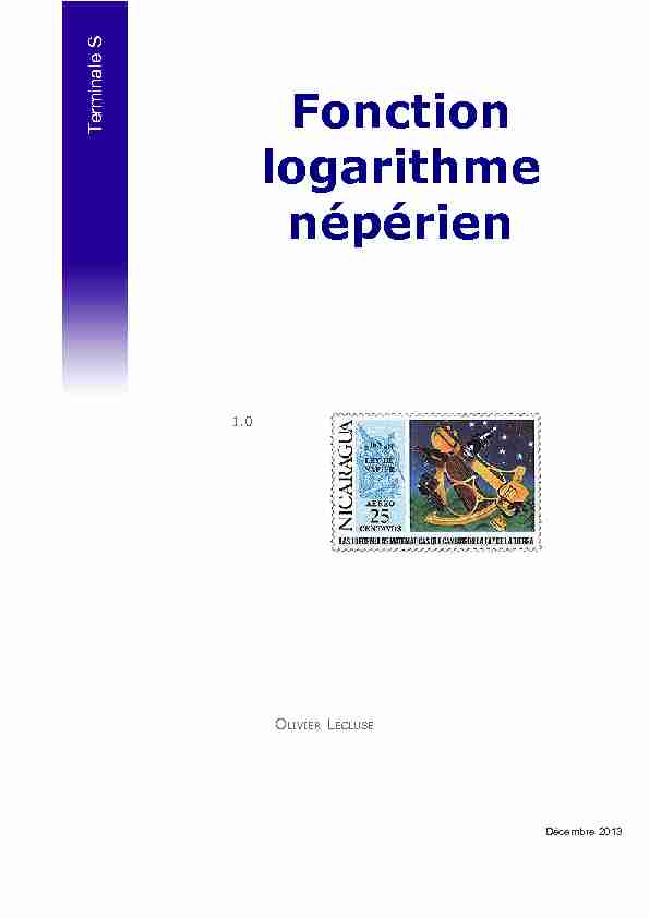 [PDF] Fonction logarithme népérien