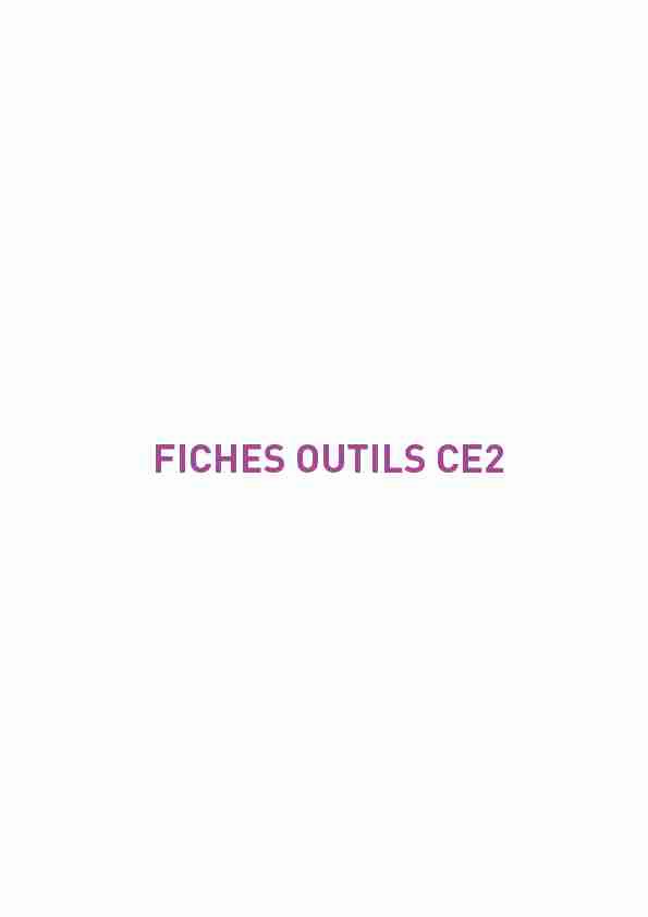FICHES OUTILS CE2