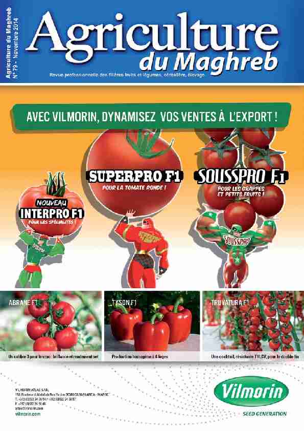 Agriculture du Maghreb N° 79 Novembre 2014 1