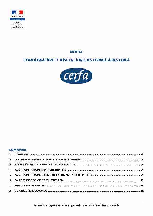 [PDF] notice homologation et mise en ligne des formulaires cerfa