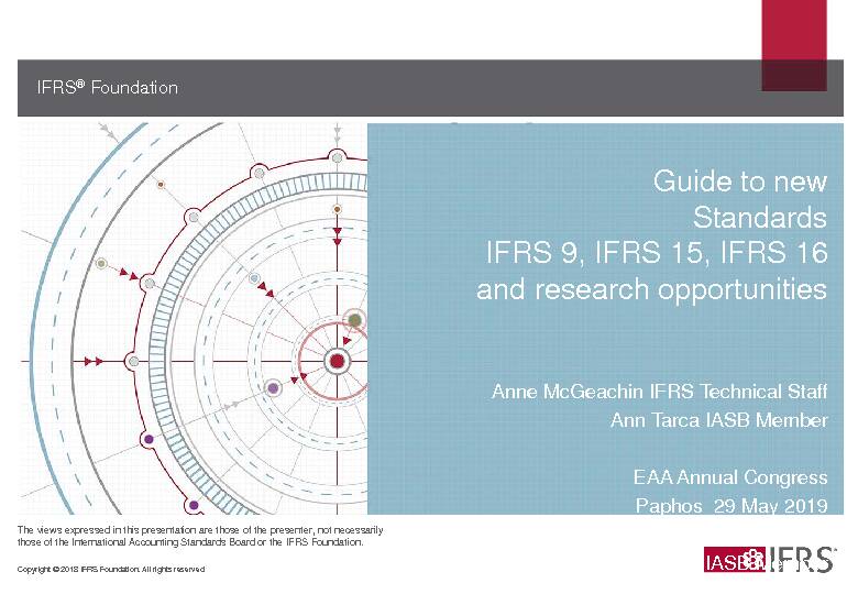 Guide to new Standards IFRS 9, IFRS 15, IFRS 16 and research