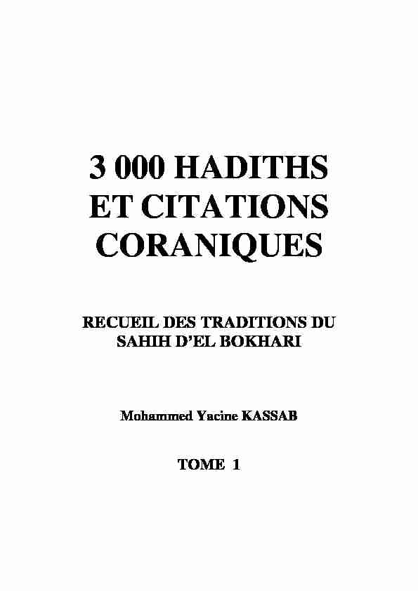 3000 hadiths et citations coraniques