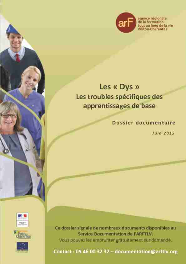 [PDF] Dossier documentaire sur les Dys