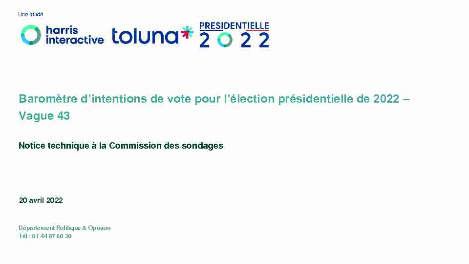 Baromètre dintentions de vote pour lélection présidentielle de 2022