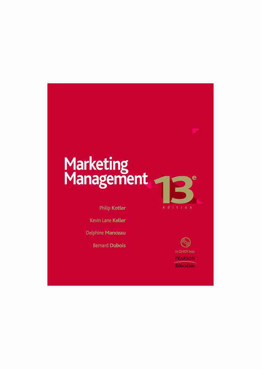 [PDF] Marketing Management - Pearson France