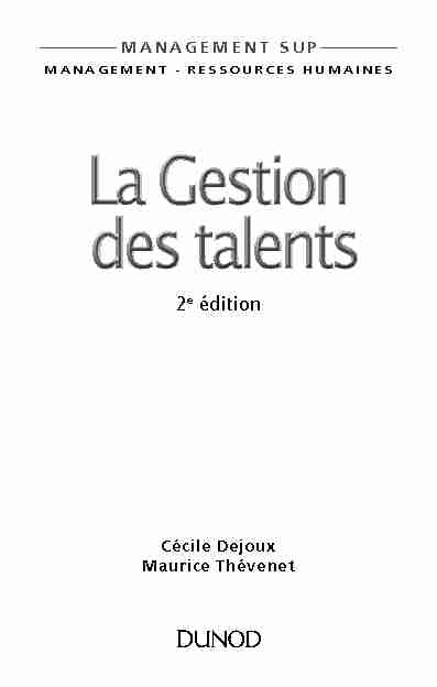 La Gestion des talents - Dunod