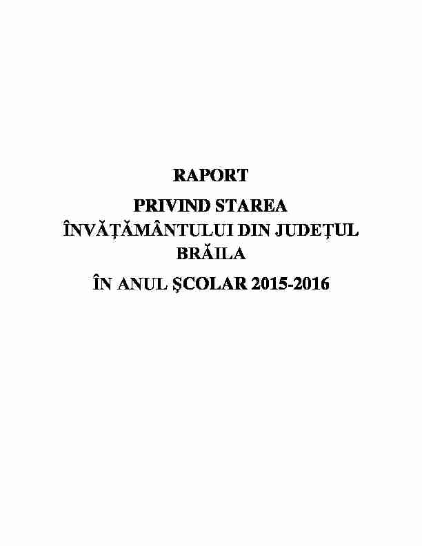 [PDF] raport-isj-an-scolar-2015-2016 - Braila Chirei