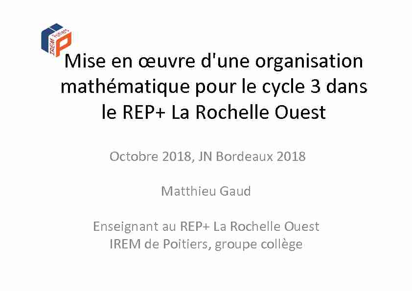 [PDF] GAUD Les maths dans le REP  La Rochelle Ouestpptx - lAPMEP