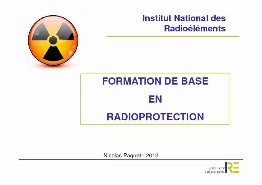 Searches related to les dangers de la radioactivité PDF