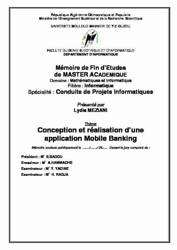 Conception et réalisation dune application Mobile Banking