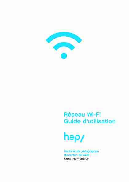 Réseau Wi-Fi Guide dutilisation