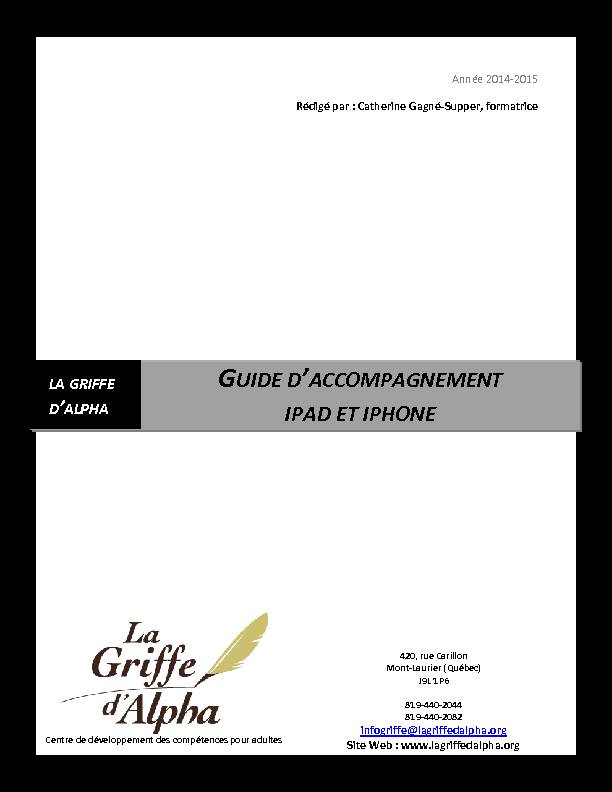 [PDF] Guide daccompagnement ipad et iphone - Bibliothèque virtuelle