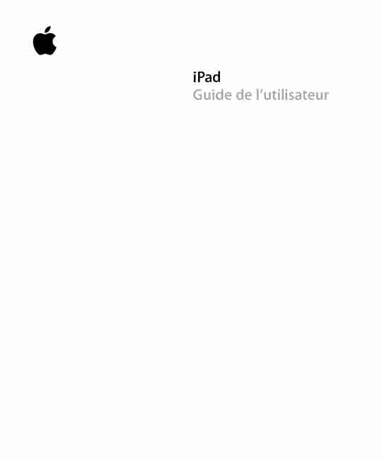 iPad Guide de lutilisateur