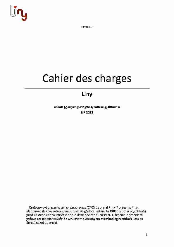 [PDF] Cahier des charges - Epitech