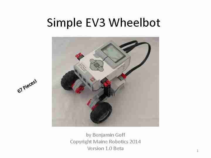 Simple EV3 Wheelbot - MAINE ROBOTICS