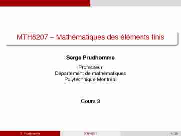 MTH8207 – Mathématiques des éléments finis