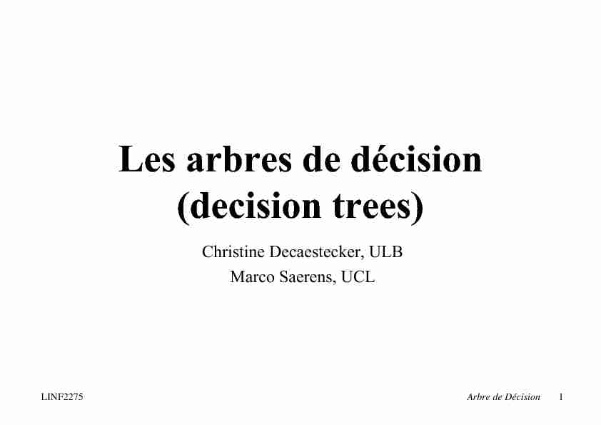 Les arbres de décision (decision trees) - Paris Descartes