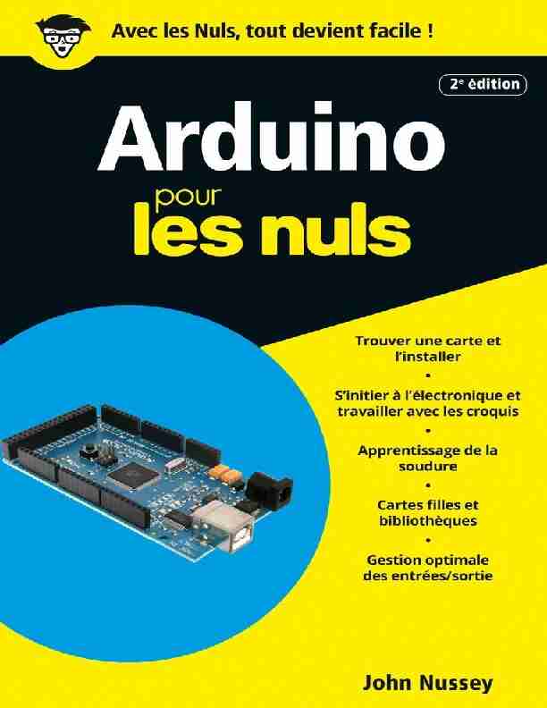 Arduino pour les Nuls poche 2e édition (Poche pour les Nuls