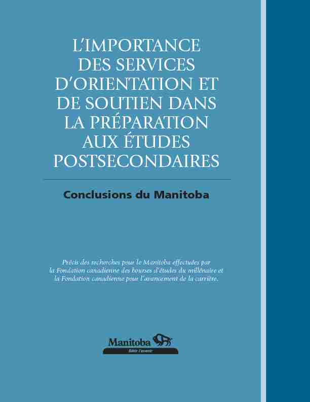 [PDF] Limportance des services dorientation et de soutien dans la