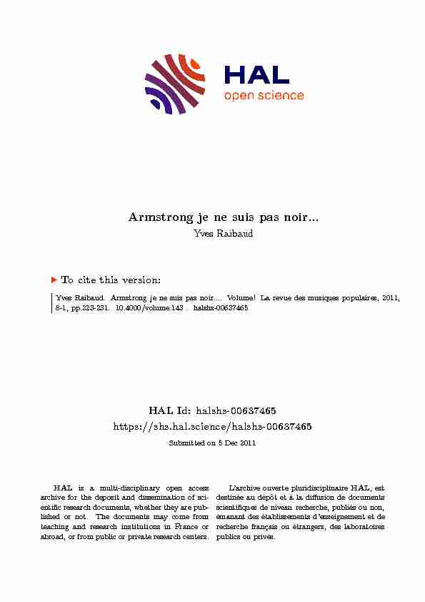 Yves Raibaud To cite this version - Accueil - HAL-SHS