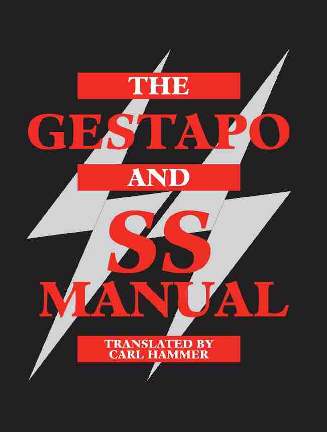 The Gestapo and SS Manual - archiveorg