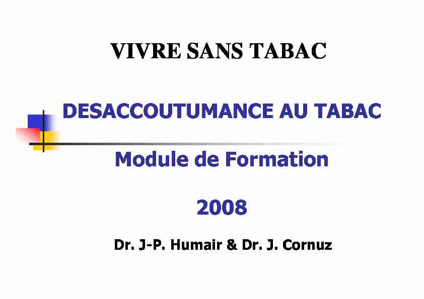 [PDF] VIVRE SANS TABAC - HUG