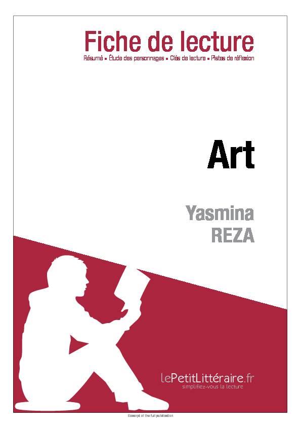 [PDF] Art de Yasmina Reza (Fiche de lecture) - CultURIEUSE