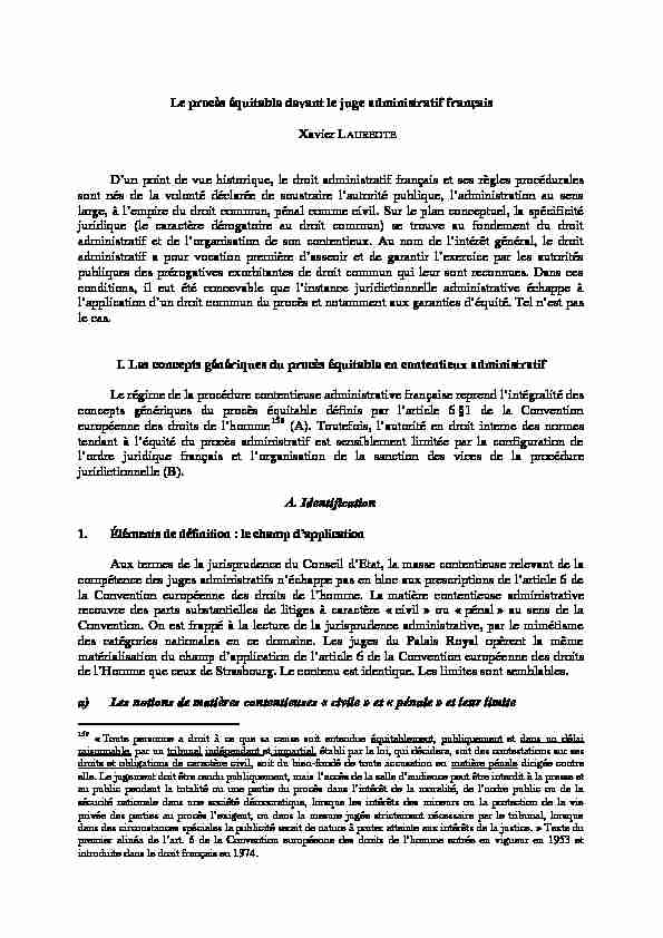 [PDF] Le procès équitable devant le juge administratif français  - HAL-SHS