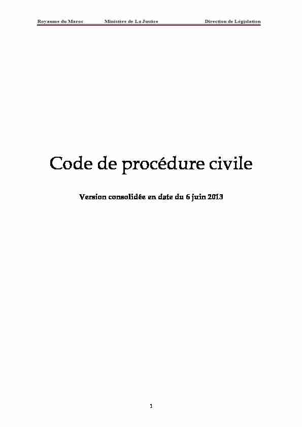 Code de procédure civile - WIPO