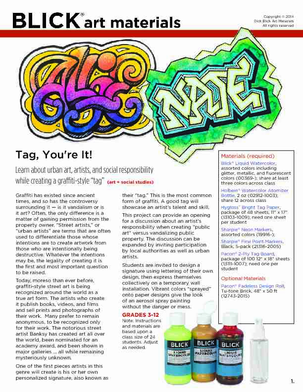 Searches related to tag et graffiti cycle 3 filetype:pdf