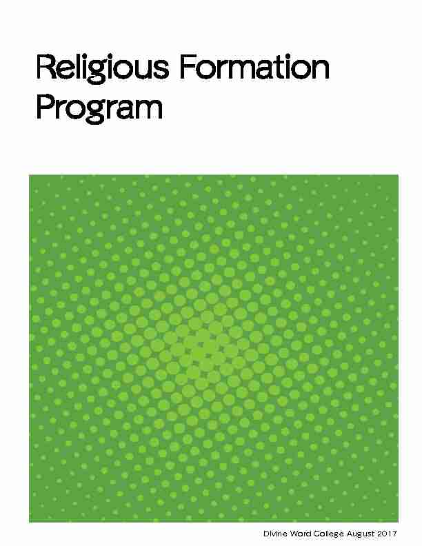 Religious Formation Program - dwciedu