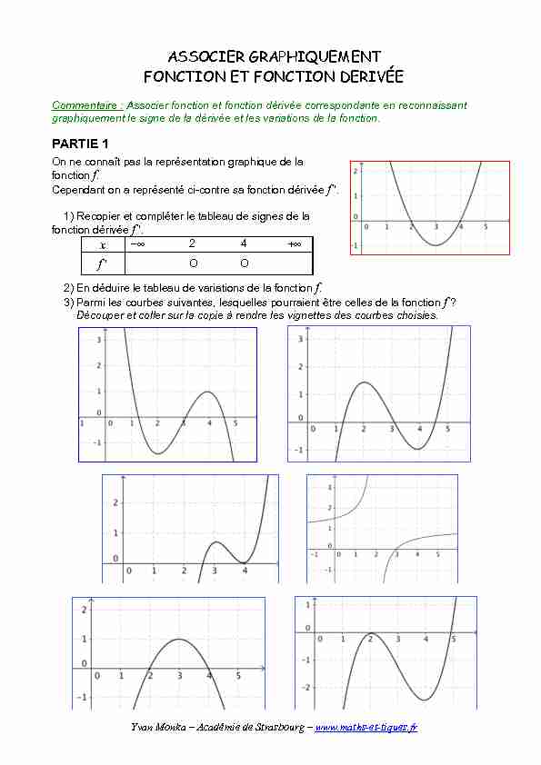 [PDF] ASSOCIER GRAPHIQUEMENT FONCTION ET  - maths et tiques
