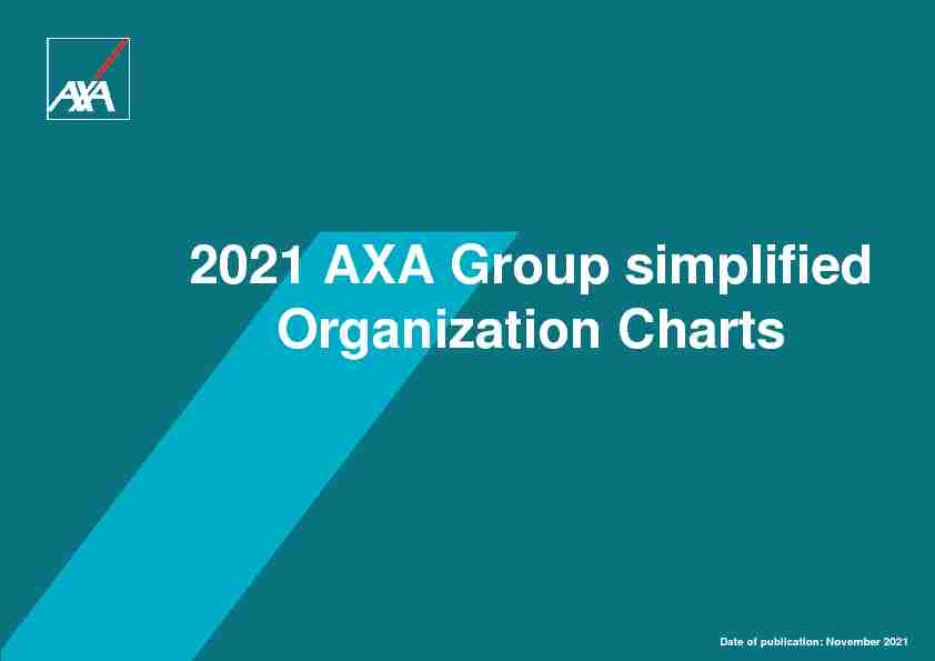 2021 AXA Group simplified Organization Charts