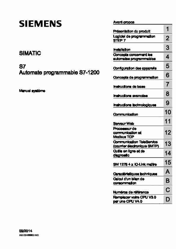 Automate programmable S7-1200