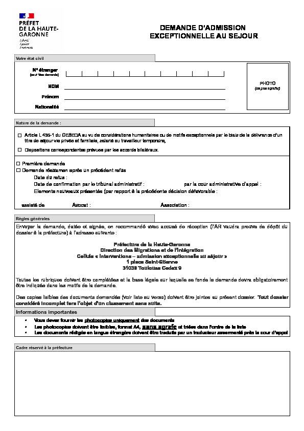 [PDF] Télécharger le formulaire de demande et ses annexes