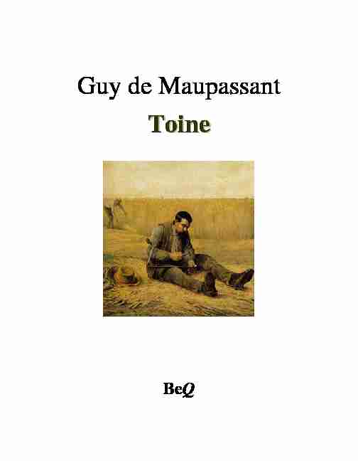 Guy de Maupassant Toine