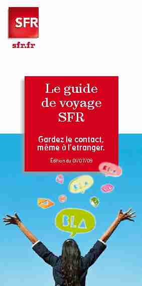 Le guide de voyage SFR